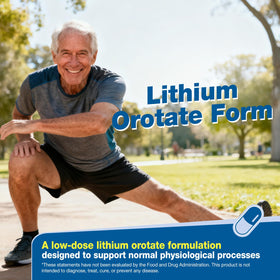 NATISLAND Lithium Orotate 20 mg flacon ouvert avec capsules