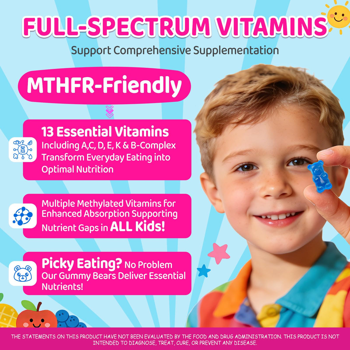 NATISLAND Multivitamines Methylées pour Enfants, ingrédients principaux