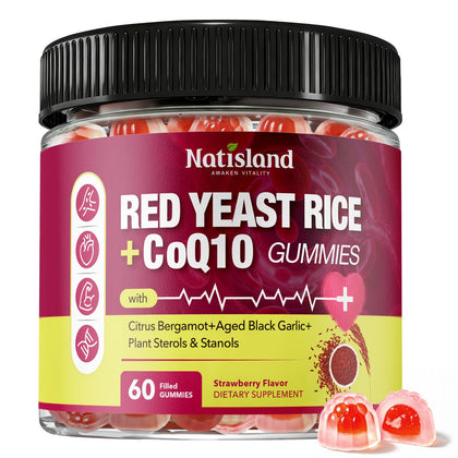 NATISLAND Riz Rouge avec CoQ10 gummies boîte avant