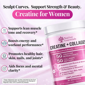 Native Essentials Créatine pour Femmes en portion individuelle