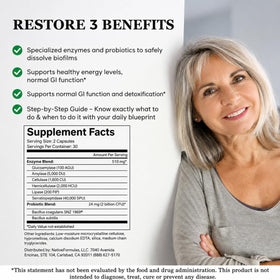 Native Formulas Restore 3 complément alimentaire 60 capsules étiquette