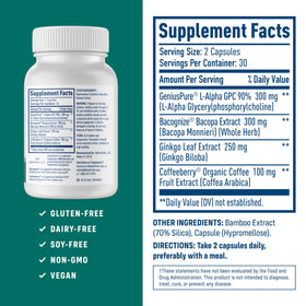 NativePath Brain Health packaging with Bacopa and Alpha GPC