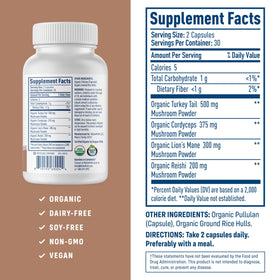 NativePath Complex de Champignons Bio - capsules en gros plan