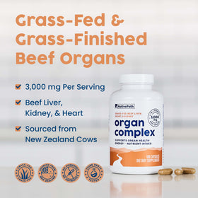 NativePath Complex Organ de Boeuf capsules avec étiquette