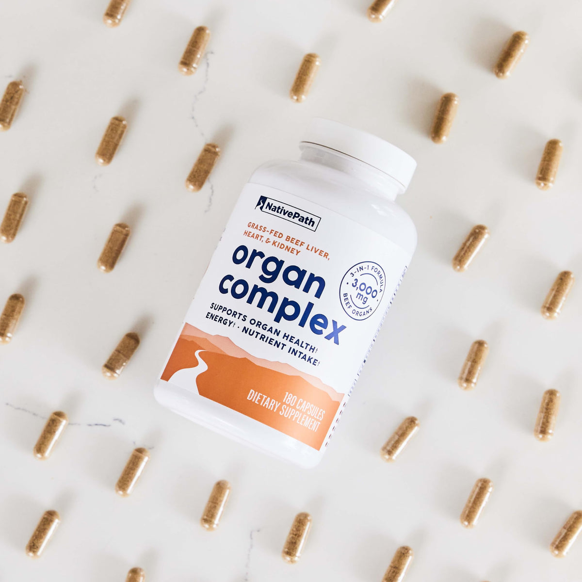 NativePath Complex Organ de Boeuf capsules en main