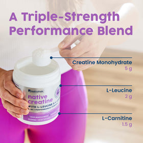 NativePath Creatine Monohydrate 331g mixed in water