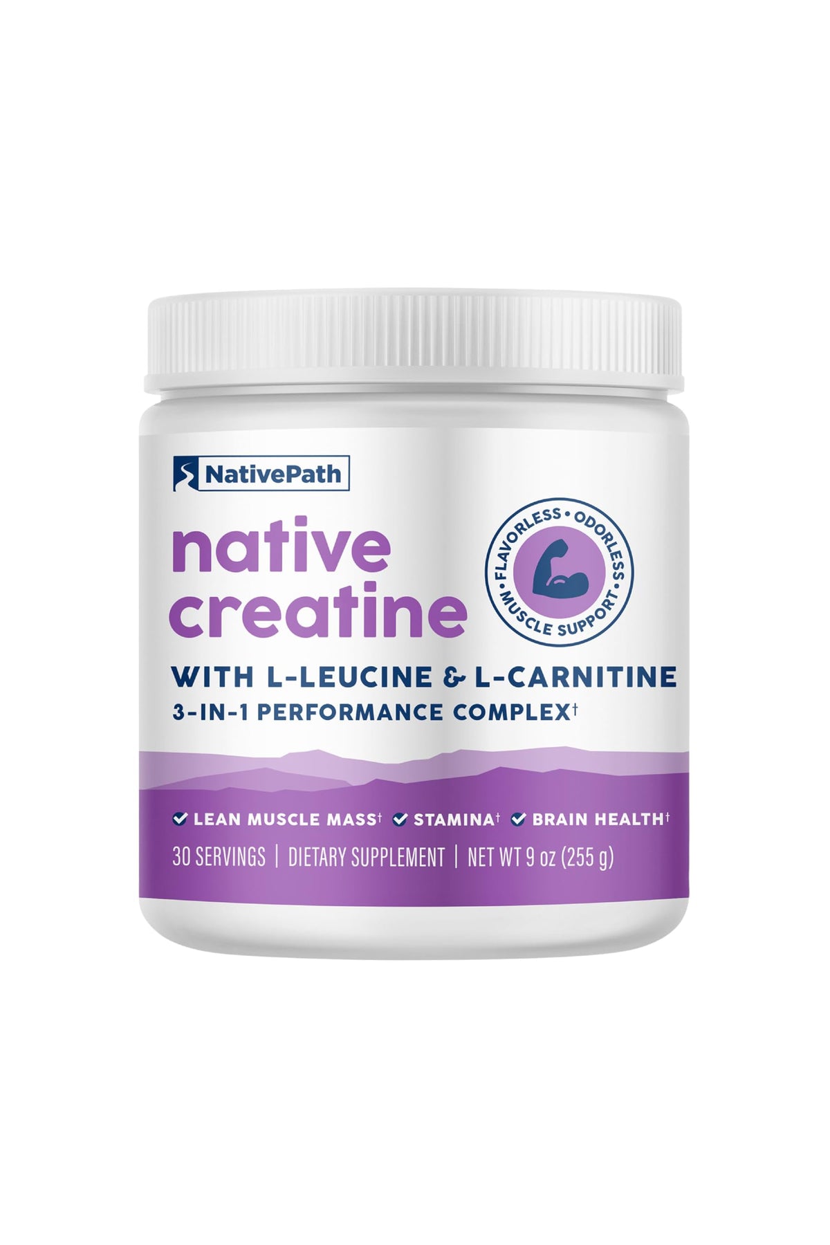 NativePath Creatine Monohydrate 331g packaging front view