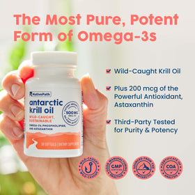 NativePath huile de krill Antartique 500mg gélules