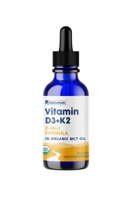 NativePath Tincture D3K2 2000UI bouteille vue de face