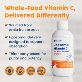 NativePath Vitamine C Liposomale 500mg Orange - cuillère avec le produit