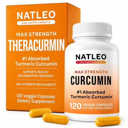 Natleo USA Curcuma Theracurmin 120 gélules vue de face