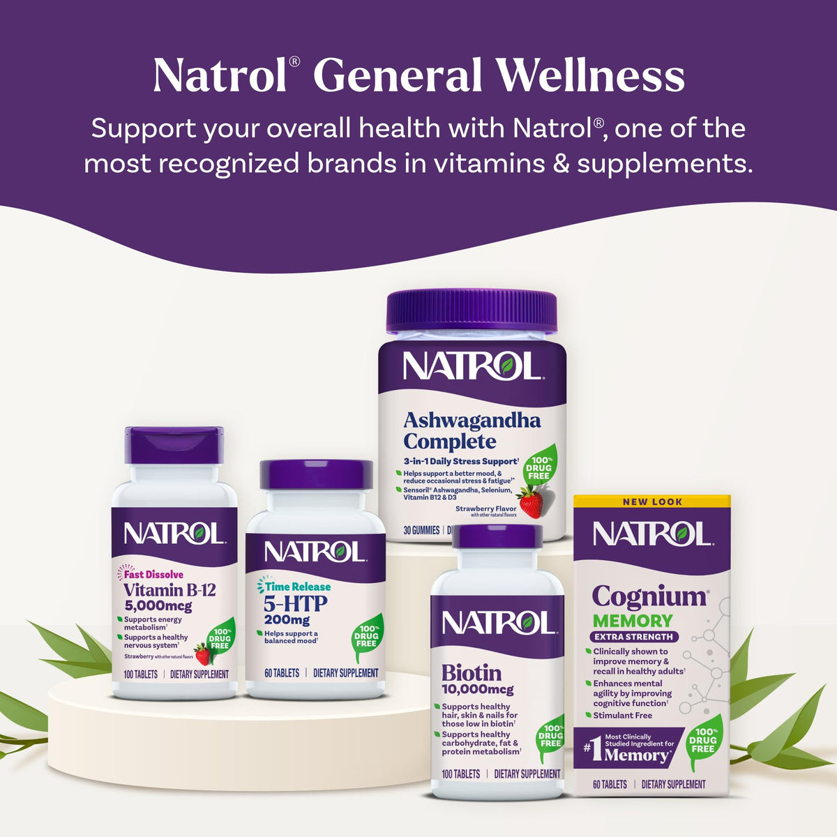Natrol 5-HTP 200 mg sur un bureau avec un ordinateur