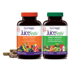Natrol JuiceFestiv 90 gélules capsules bio avec fruits et légumes