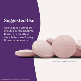 Natrol Melatonin 10 mg comprimés dissolvants fraise - à côté d'un livre