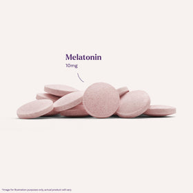 Natrol Melatonin 10 mg comprimés dissolvants fraise - comprimés en gros plan