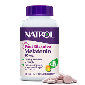 Natrol Melatonine 10 mg comprimés dissolvants au goût citrus