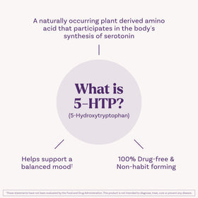 Natrol Mélatonine + 5-HTP comprimé en gros plan