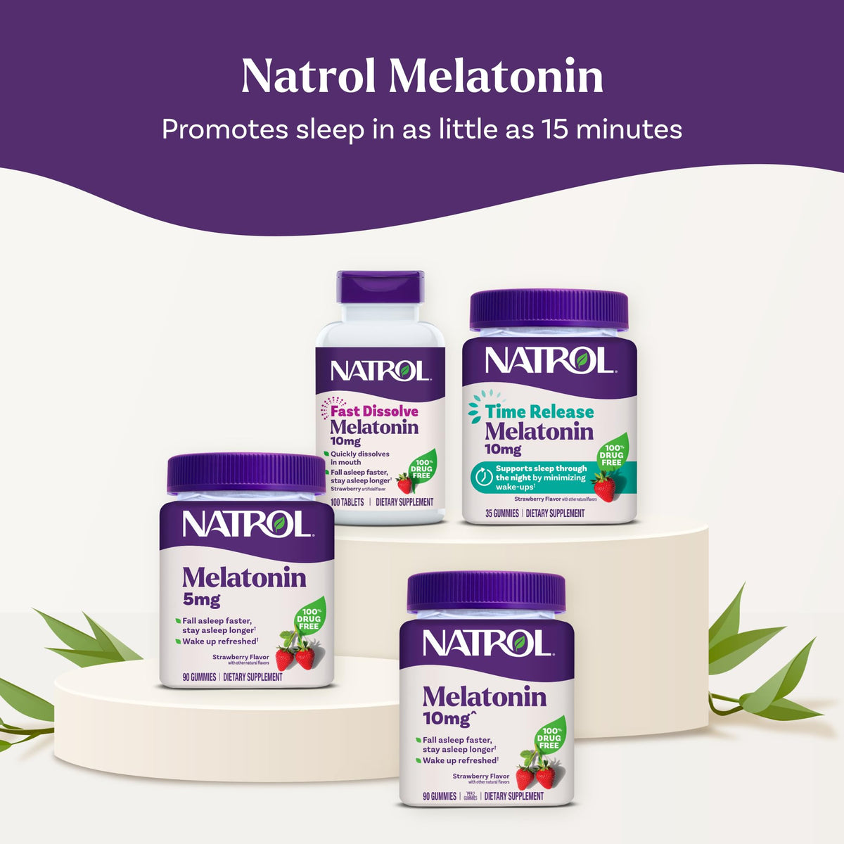 Natrol Mélatonine + 5-HTP comprimés dans le cadre d'une routine nocturne