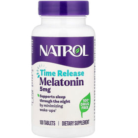 Natrol Melatonine 5mg 100 tablettes vue de face