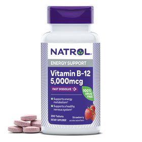 Natrol Vitamine B12 5000 mcg Fast Dissolve tablette vue de face