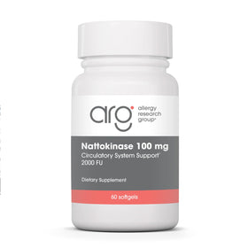 Nattokinase 100 mg d'Allergy Research Group, vue avant du flacon