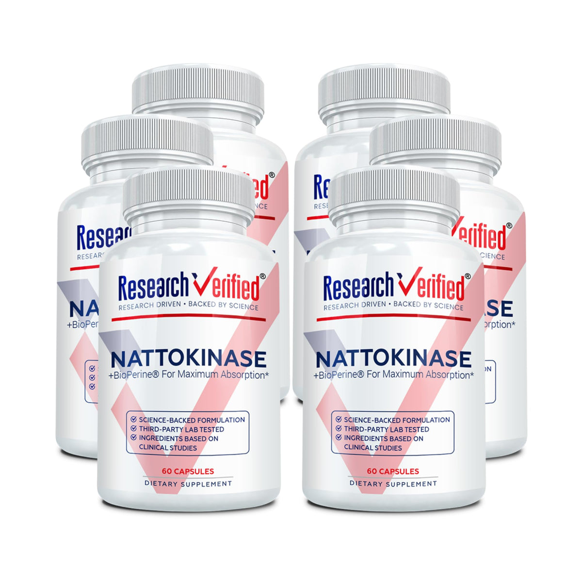 Nattokinase 4000 FU de Research Verified, boîte de 60 capsules