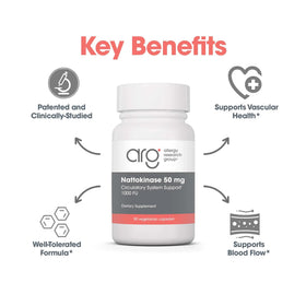 Nattokinase 50 mg Allergy Research Group, vue de côté de la boîte