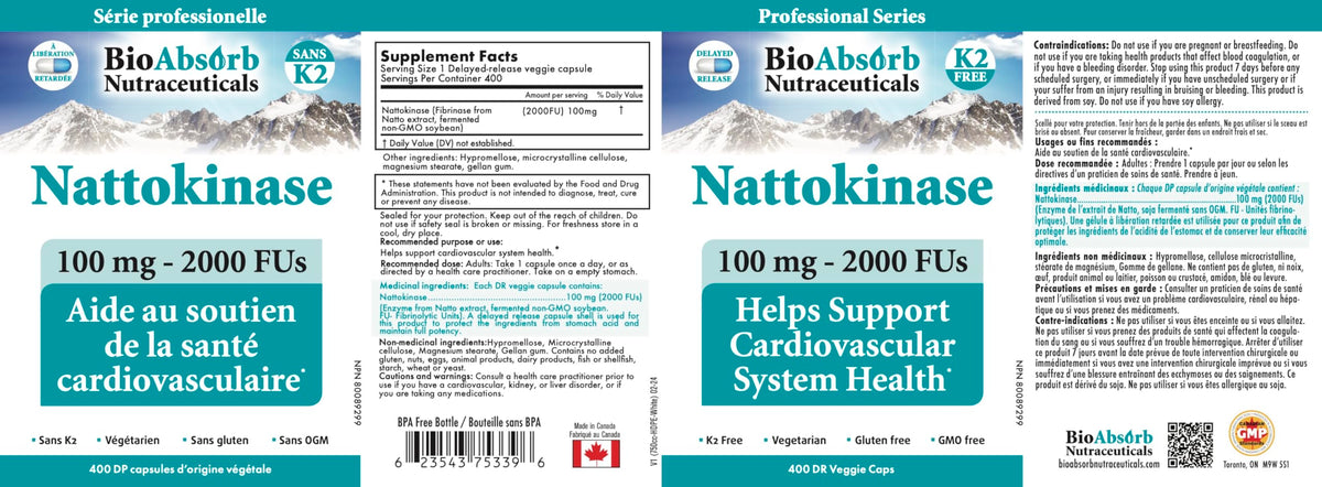 Nattokinase Bio Absorb en contexte d'utilisation quotidienne