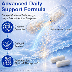 Nattokinase Nutre Forte capsules sur un fond neutre