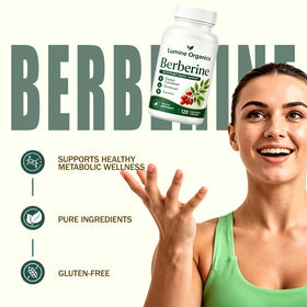 Natura Derm Berberine Complex 120 capsules avec verre d'eau