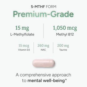 Natural Approach L-Methylfolate 15mg supplement with capsules