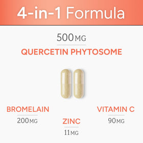 Natural Approach Quercetine 500mg - arrière du flacon