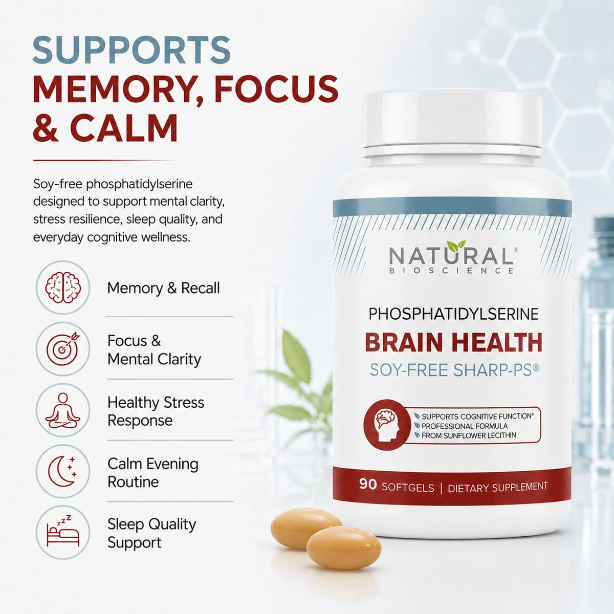 Natural BioScience Phosphatidylserine 100 mg gélules packaging