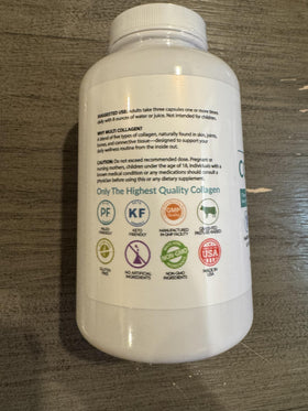 natural elements Multi Collagen 180 Capsules back view