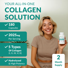 natural elements Multi Collagen 180 Capsules side view