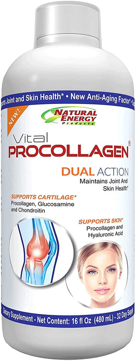 Natural Energy Vital Procollagen 16oz en bouteille vue de face