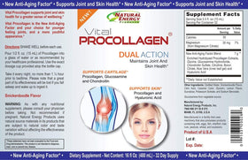 Natural Energy Vital Procollagen 16oz étiquette avec ingrédients
