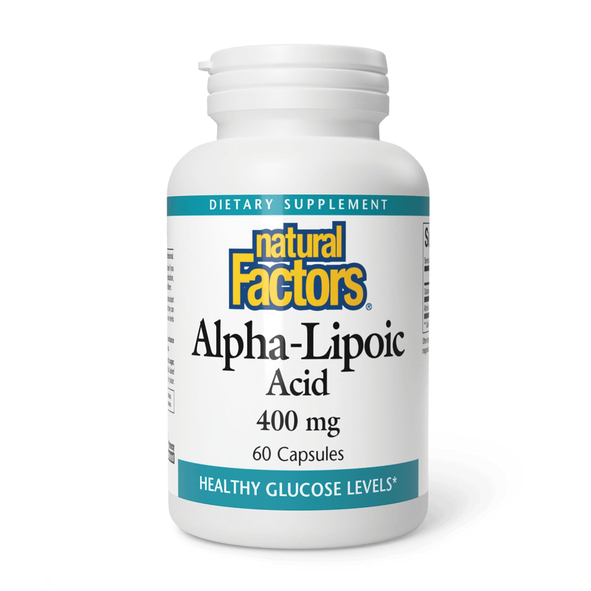 Natural Factors Acide Alpha-Lipoïque 400 mg 60 capsules vue avant