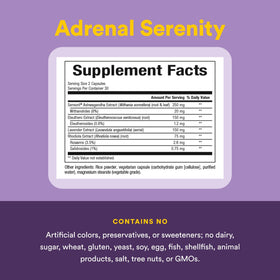 Natural Factors Adrenal Serenity capsules with herbal ingredients