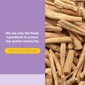 Natural Factors Adrenal Serenity supplement on a wooden surface