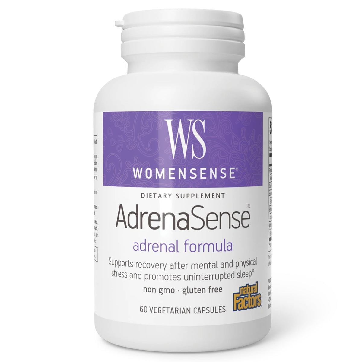 Natural Factors AdrenaSense 60 capsules vue avant