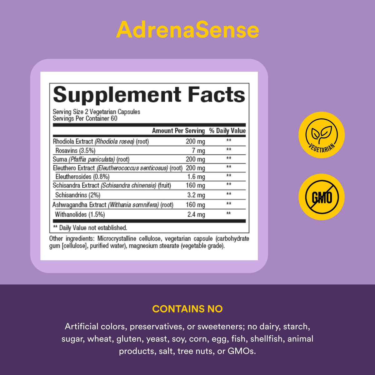 Natural Factors AdrenaSense avec une cuillère mesure
