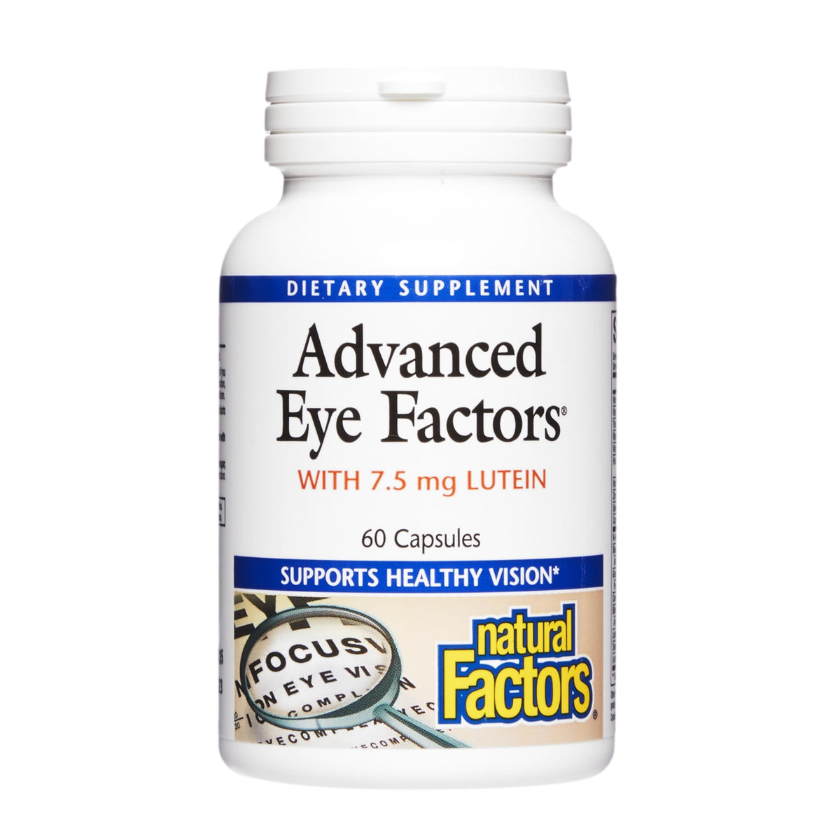 Natural Factors Advanced Eye Factors 60 Capsules avec étiquette avant