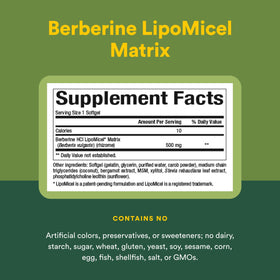Natural Factors Berberine 500 mg gélules liquides avec gélule en détail