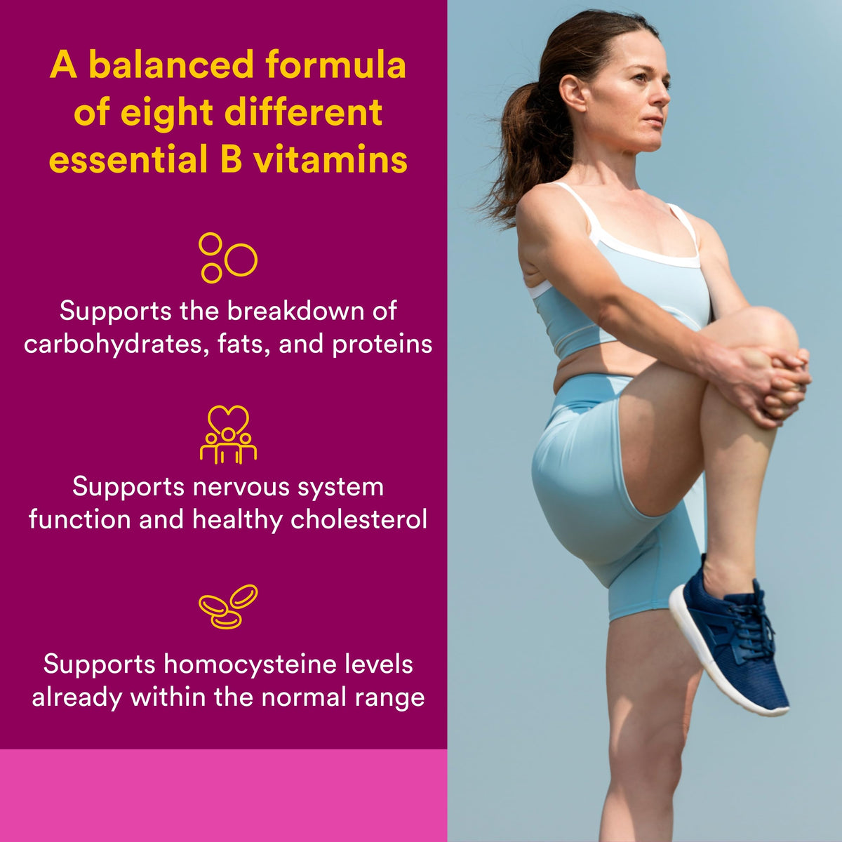 Natural Factors BioCoenzymated B Complex 60 Capsules - vue arrière