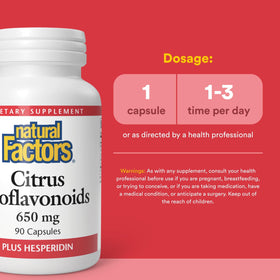 Natural Factors Bioflavonoïdes Agrumes 90 capsules côté