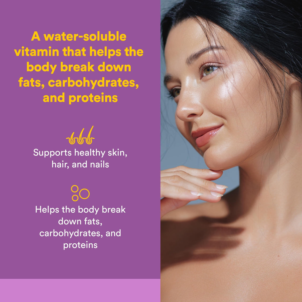 Natural Factors Biotine 10 000 mcg gélules végétales avec étiquette