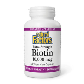 Natural Factors Biotine 10 000 mcg gélules végétales vue de face