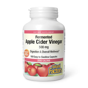Natural Factors Capsules de Vinaigre de Cidre de Pomme, flacon de 180 capsules