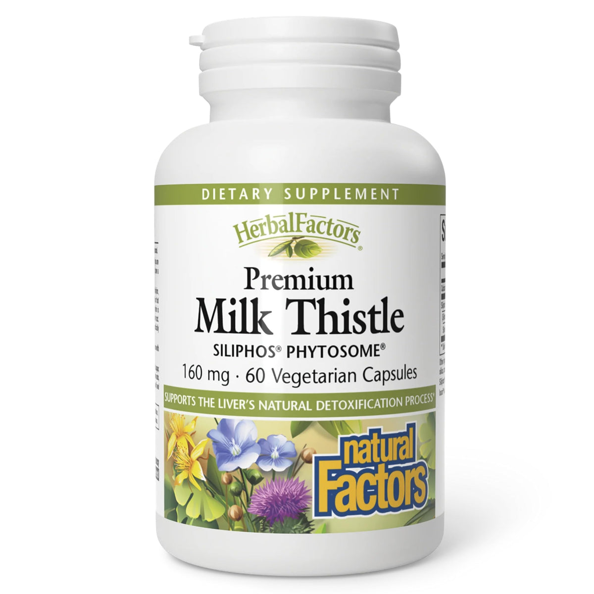Natural Factors Chardon-Marie 60 Capsules - Vue avant de l'emballage